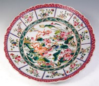 Lot 373 - A 19th century Chinese famille rose charger,...
