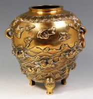 Lot 382 - A 19th century Chinese gilt bronze vase,...