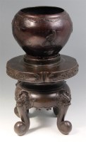 Lot 385 - A late 19th century Chinese bronze jardiniere...