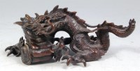 Lot 392 - A Japanese Meiji period bronze serpent, in...