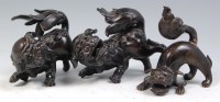 Lot 393 - A pair of 19th century Chinese bronze male and...