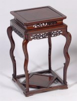 Lot 394 - A late 19th century Chinese rosewood square...