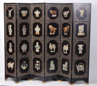 Lot 396 - A late 20th century Far Eastern black...