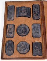 Lot 401 - A cased set of nine 19th century Chinese...