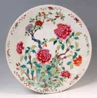 Lot 433 - A 19th century Chinese famille rose charger,...