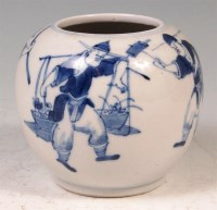 Lot 435 - A Chinese export globular vase, underglaze...