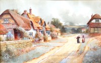 Lot 457 - H English (1890-1953) - Figures and cottages...
