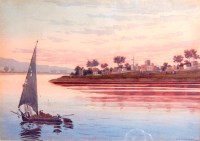 Lot 468 - G A W Lamonde (1878-1918) - Boating scene at...
