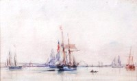 Lot 474 - George Chambers - Marine scene, watercolour,...