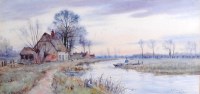 Lot 491 - Robert W Fraser (1848-1906) - On the Cam,...