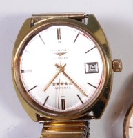 Lot 231 - A Longines Admiral gents wristwatch, the gilt...