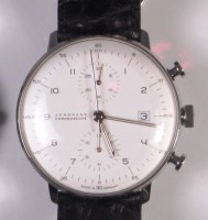Lot 256 - A Junghams Chronoscope steel cased gents...