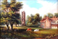 Lot 505 - J Shepherd - Freston Tower, Suffolk. oil on...