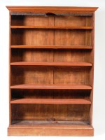 Lot 560 - A late Victorian blond oak freestanding open...