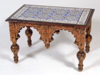 Lot 573 - A 19th century Moroccan polychrome painted and...