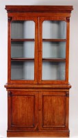 Lot 579 - A Victorian mahogany bookcase cupboard, the...
