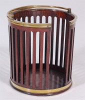 Lot 587 - A George III mahogany and brass bound plate...