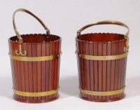 Lot 588 - A pair of Georgian style mahogany and brass...