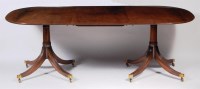 Lot 596 - A Regency style plum-pudding mahogany twin...