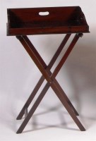 Lot 601 - A mahogany butler's tray, having a three...