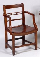 Lot 612 - An early 19th century elm East Anglian elbow...