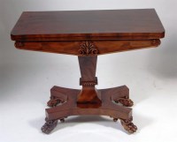 Lot 615 - A William IV mahogany pedestal card table,...