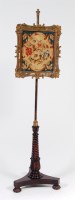 Lot 624 - A Victorian rosewood and brass pedestal pole...