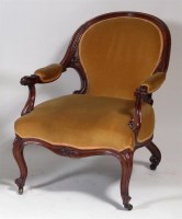 Lot 630 - A mid Victorian mahogany showframe open...