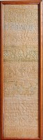 Lot 284 - A 17th century needlework band sampler, the...