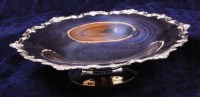 Lot 138 - A modern silver pedestal low comport, having a...