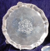 Lot 148 - An early George III silver card waiter, of...
