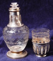 Lot 185 - A late 19th century Continental glass and...
