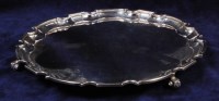 Lot 187 - A silver salver, of good size, having a raised...