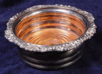Lot 189 - A James Dixon & Sons silver wine coaster,...