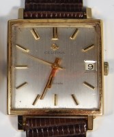 Lot 204 - A Certina Certidate 14ct gold cased gents...