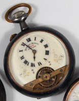 Lot 243 - A Swiss Hebdomas Patent steel cased gents...