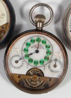 Lot 244 - A Swiss Hebdomas Patent steel cased gents...