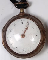 Lot 246 - A George III silver pair cased gents pocket...