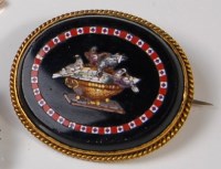 Lot 251 - A 19th century Italian pinchbeck micro-mosaic...