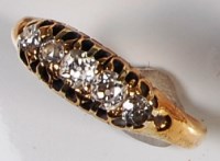 Lot 261 - An 18ct gold diamond set ladies dress ring,...