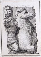 Lot 405 - 18th century monochrome engraving - fragment...