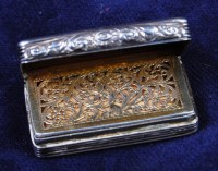 Lot 193 - A George IV silver vinaigrette, of typical...
