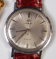 Lot 254 - A Cartier Kingmatic steel cased gents...