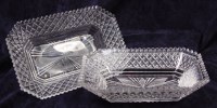 Lot 110 - A pair of George III cut glass dishes, each...