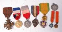 Lot 686 - Mixed collection of French medals, to include;...