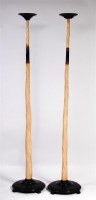 Lot 695 - A pair of Victorian narwhal tusk torcheres,...