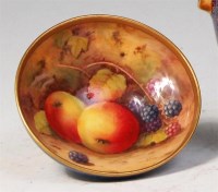 Lot 449 - A Royal Worcester footed small bowl, decorated...