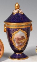 Lot 450 - A Royal Doulton porcelain pedestal jar and...