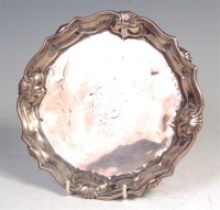 Lot 467 - A George IV silver card waiter, having a...