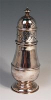 Lot 475 - An Edwardian silver pedestal lighthouse sugar...